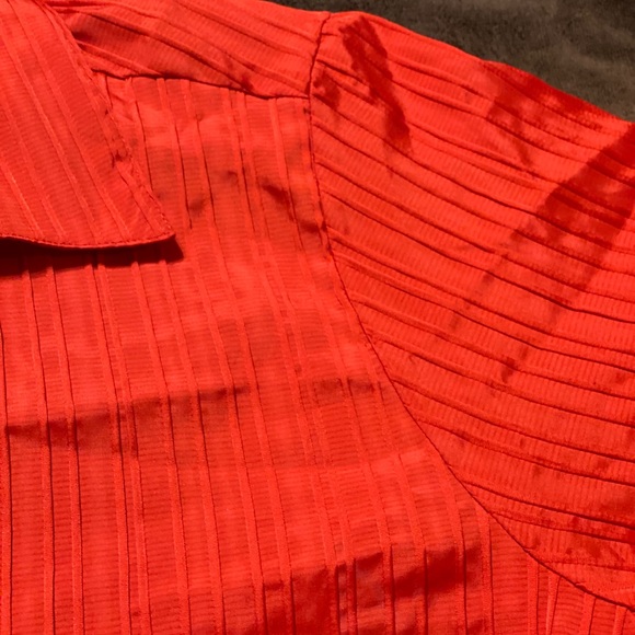 Maggie Barnes 4X (30/32) Orange Button-up Blouse ! - Picture 8 of 10